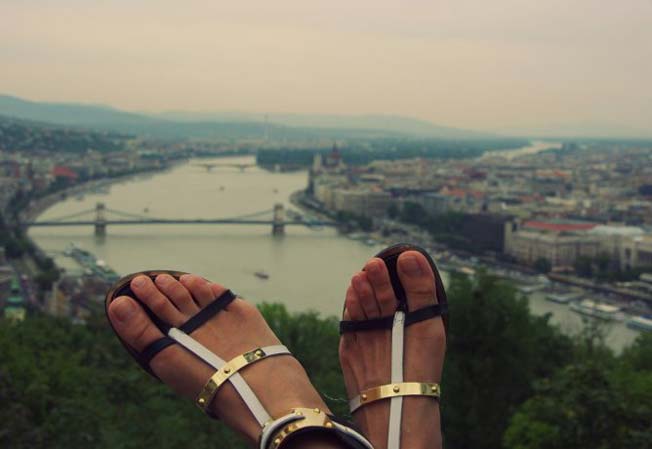 woman feet in sandals