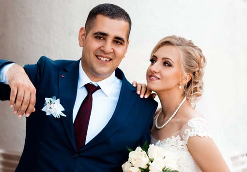 Foreign man and Ukrainian bride