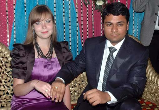 Russian woman and Indian man